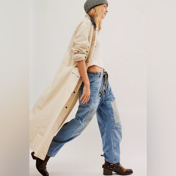 Free People Hunter Duster Canvas Barn Jacket NWOT - Picture 2 of 16